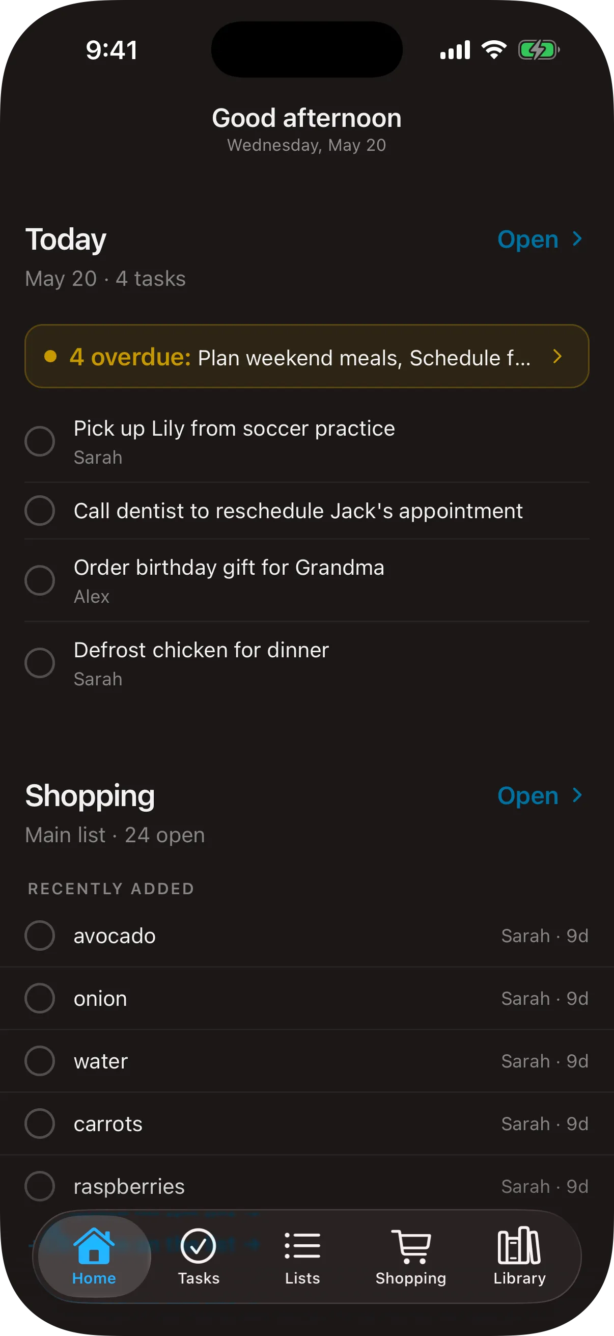Home screen preview