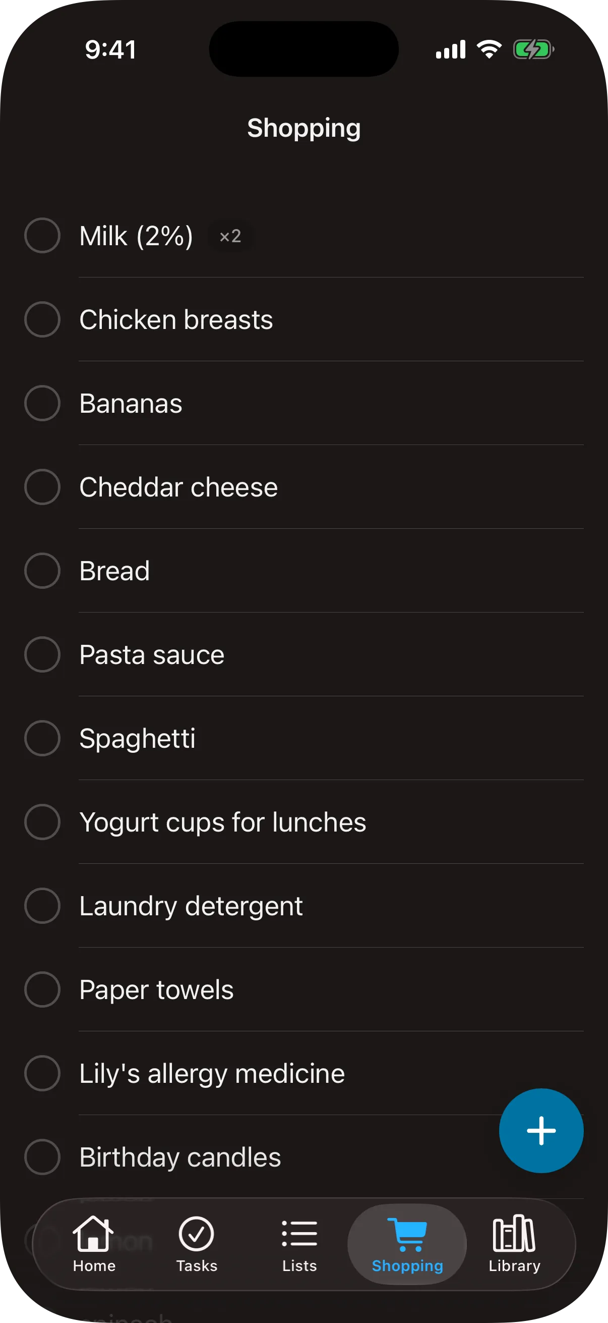 Shopping list